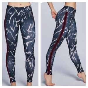 Jo + Jax Racer Leggings - Onyx Tiger/ Scarlet Stripe - Youth Large